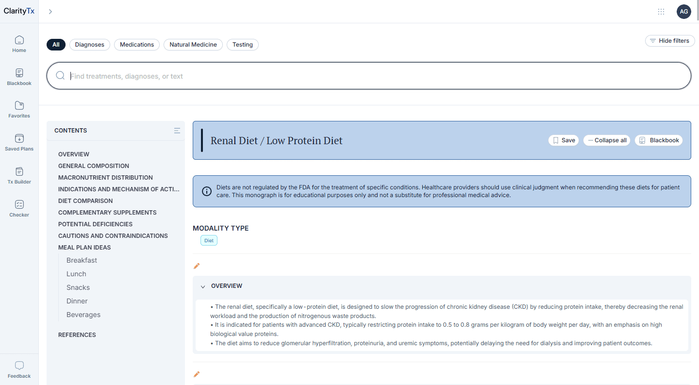 Diagnoses & Treatments